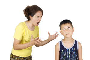 Boy confronts his mother